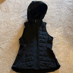 lululemon athletica Black Hooded Vest. Another Mile Vest Black